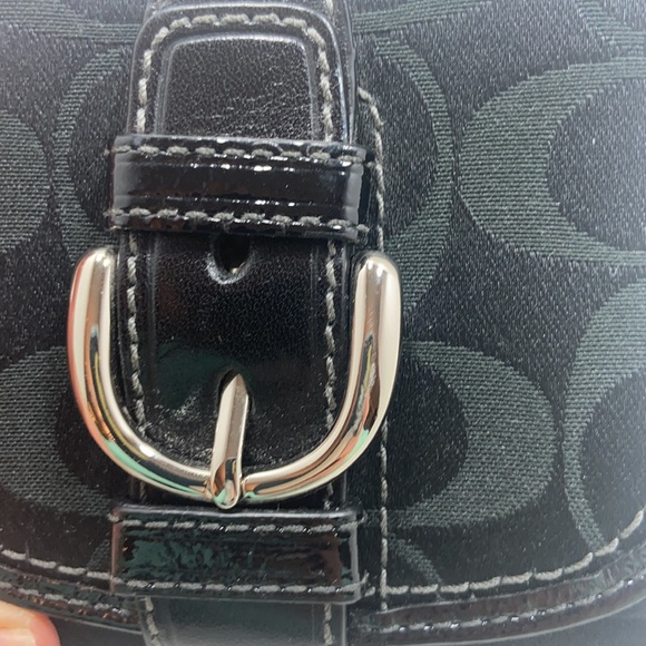 Authentic Coach Soho Signature Black Bi-Fold Buckle Wallet - Picture 15 of 16